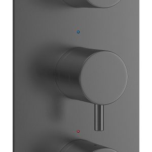 MPRO 3 Handle Shower Handset Etched Trimset Portrait Slate (PRO2000LBPT)