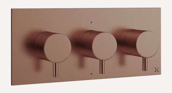 MPRO 3 Handle Shower Handset Etched Trimset Landscape Brushed Bronze (PRO2001LBPBZ)