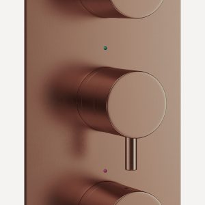 MPRO 3 Handle Shower Bath Handset Etched Trimset Portrait Brushed Bronze (PRO3000LBPBZ)