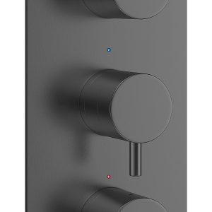 MPRO 3 Handle Shower Bath Handset Etched Trimset Portrait Slate (PRO3000LBPT)