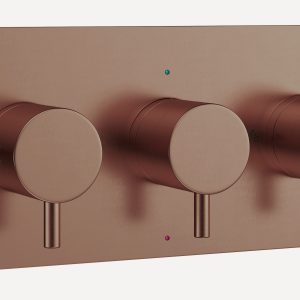 MPRO 3 Handle Shower Bath Handset Etched Trimset Landscape Brushed Bronze (PRO3001LBPBZ)