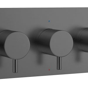 MPRO 3 Handle Shower Bath Handset Etched Trimset Landscape Slate (PRO3001LBPT)