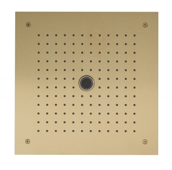 MPRO Stream 380x380 Recessed Shower Head Brushed Brass (PRO380F) - Image 2