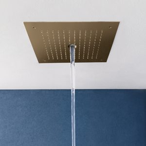 MPRO Stream 380x380 Recessed Shower Head Brushed Brass (PRO380F)