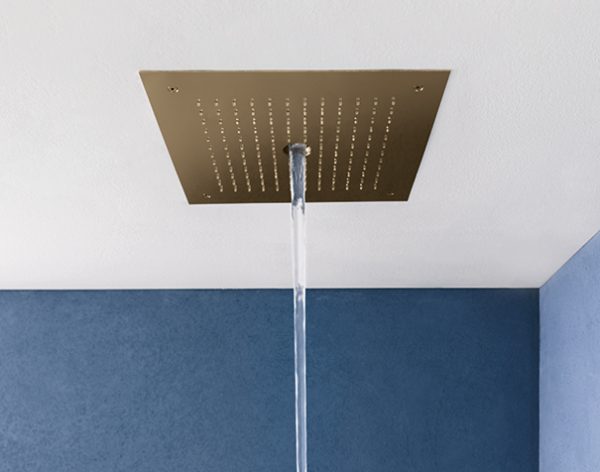 MPRO Stream 380x380 Recessed Shower Head Brushed Brass (PRO380F)