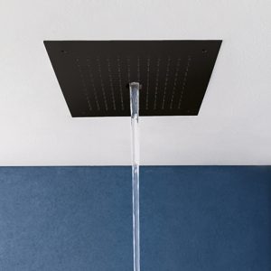 MPRO Stream 380x380 Recessed Shower Head Matt Black (PRO380M)