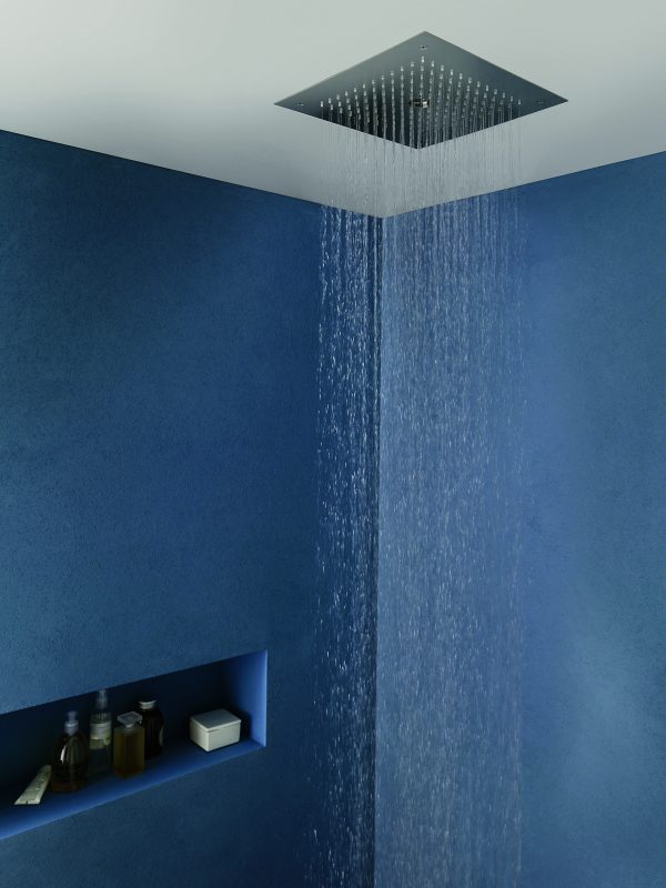 MPRO Stream 380x380 Recessed Shower Head Stainless Steel Effect (PRO380V) - Image 3