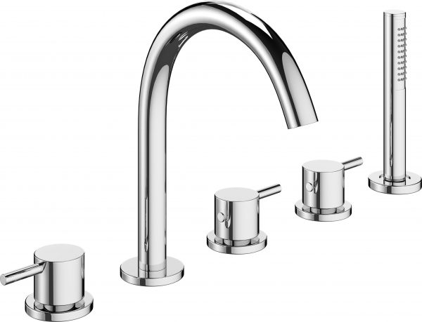MPRO Bath 5 Hole Set Deck Mounted Chrome (PRO450DC)