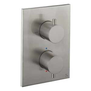 Crossbox MPRO 1 Outlet Trim & Levers Stainless Steel Effect (PROCB1000LBPV+)