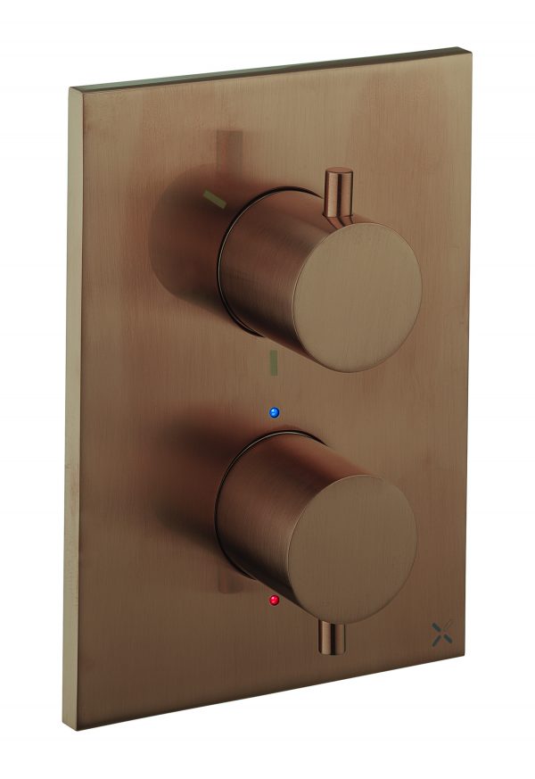 MPRO Crossbox 3 Outlet Trim & Valves Brushed Bronze (PROCB2500LBPBZ+)