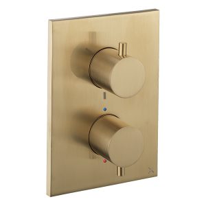 Crossbox MPRO 3 Outlet Trim & Levers Brushed Brass (PROCB2500LBPF+)