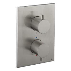 Crossbox MPRO 3 Outlet Trim & Levers Stainless Steel Effect (PROCB2500LBPV+)