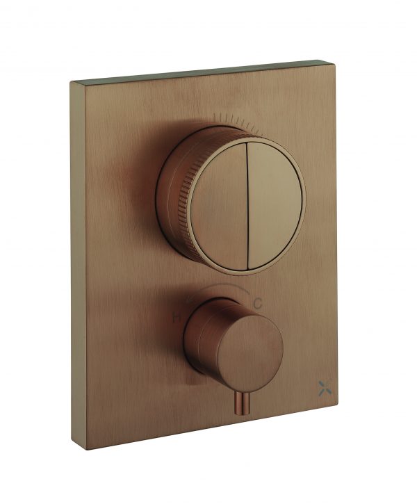 MPRO 2 Outlet Crossbox Push Trim Brushed Bronze (PROCBPUSH1500LBPBZ)
