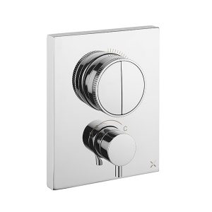 Crossbox Push MPRO 2 Outlet Trim & Levers Chrome (PROCBPUSH1500LBPC)