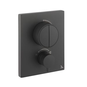 Crossbox Push MPRO 2 Outlet Trim & Levers Matt Black (PROCBPUSH1500LBPM)