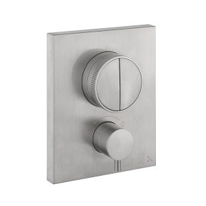 Crossbox Push MPRO 2 Outlet Trim & Levers Stainless Steel Effect (PROCBPUSH1500LBPV)