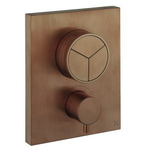 MPRO 3 Outlet Crossbox Push Trim Brushed Bronze (PROCBPUSH2500LBPBZ)