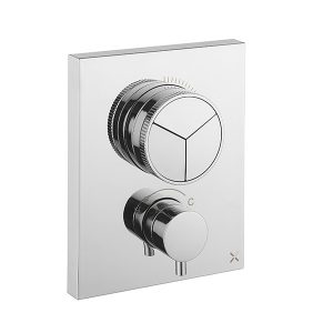 Crossbox Push MPRO 3 Outlet Trim & Levers Chrome (PROCBPUSH2500LBPC)