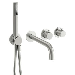 Module MPRO 2 Control Trimset With Bath Spout & Handshower Stainless Steel Effect (PROMOD440TRIMV)