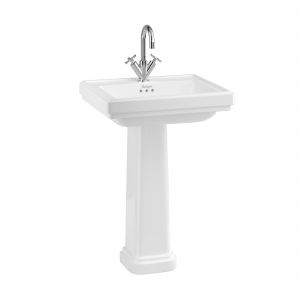 Riviera 58cm Square Basin 1TH White (RIV1 1TH)