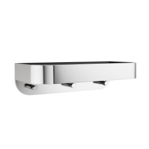 Shower Basket Wall Mounted Black Insert Chrome (SB035BC)