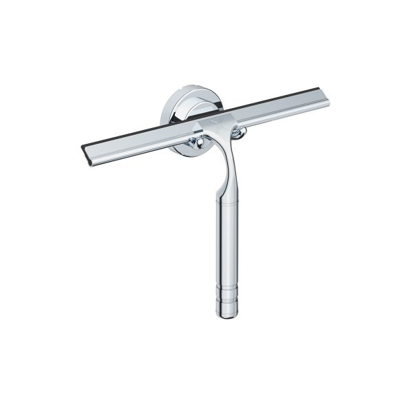 Shower Door Squeegy with Wall Bracket Chrome (SHSQUEEGCP)