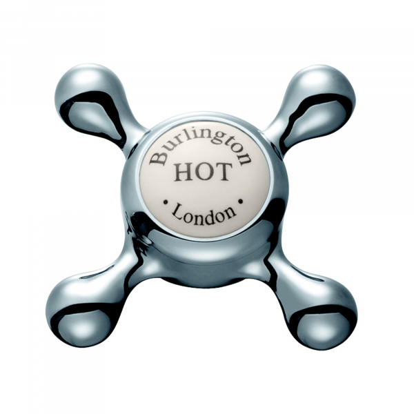 Claremont tap handles (pair) - chrome & medici (T1 MED)