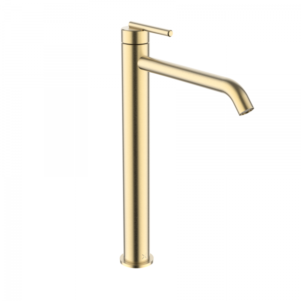 3ONE6 Lever Basin Tall Mono Stainless Brushed Brass Effect (TL112DNSF)