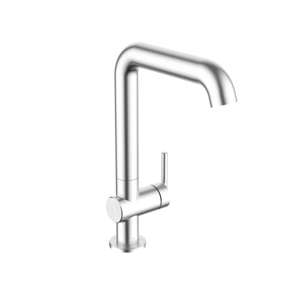 3ONE6 Lever Basin Tall Side Deck Mixer Stainless (TL113DNS)