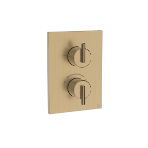 3ONE6 Lever Crossbox 1 Outlet Trim & Valves Stainless Brushed Brass Effect (TLCB1000LBPSF)