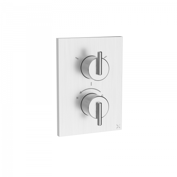 3ONE6 Lever Crossbox 3 Outlet Trim & Valves Stainless (TLCB2500LBPS)