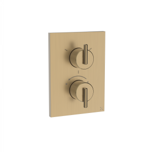 3ONE6 Lever Crossbox 3 Outlet Trim & Valves Stainless Brushed Brass Effect (TLCB2500LBPSF)