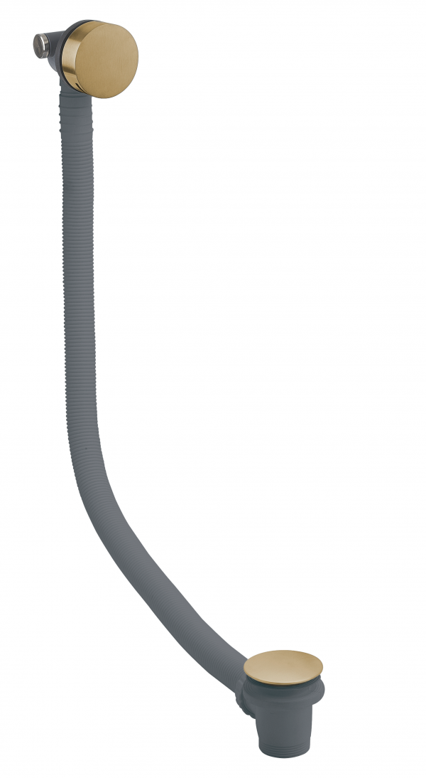 3ONE6 Bath Filler With Click Clack Waste Extended Stainless Brushed Brass Effect (TS0370SF)