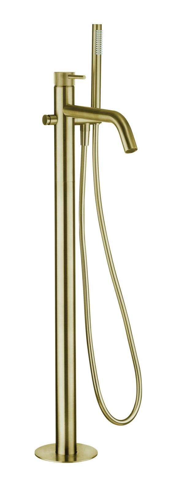 3ONE6 Floor Standing Bath Shower Mixer Mono Stainless Brushed Brass Effect (TS416FSF)
