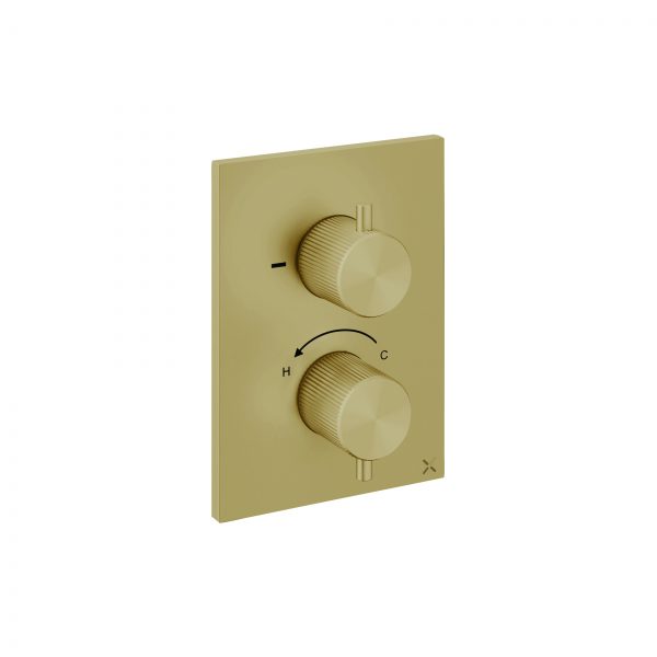 3ONE6 Crossbox Trimset 2D Outlet Stainless Brushed Brass Effect (TSCB1500LBPSF)