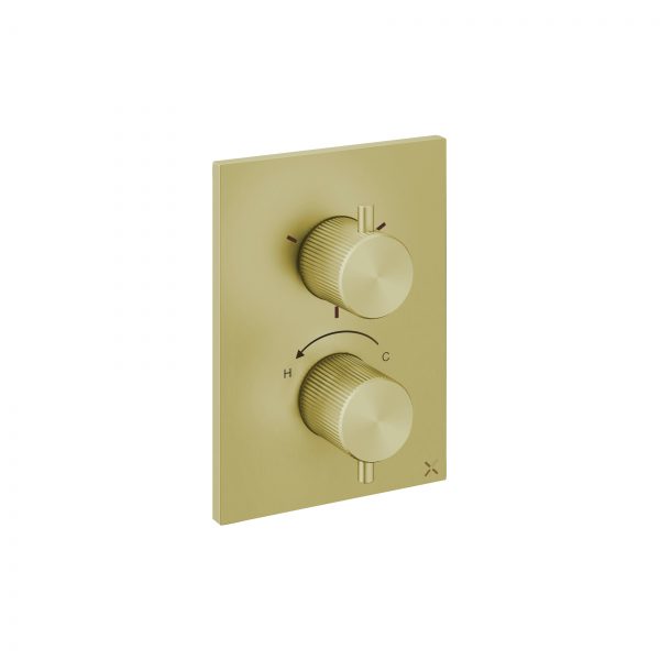 3ONE6 Crossbox Trimset 3D Outlet Stainless Brushed Brass Effect (TSCB2500LBPSF)