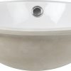 Cerdena 380 Undermount Basin With Overflow White (UM0052SCW+)