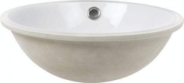 Cerdena 380 Undermount Basin With Overflow White (UM0052SCW+)