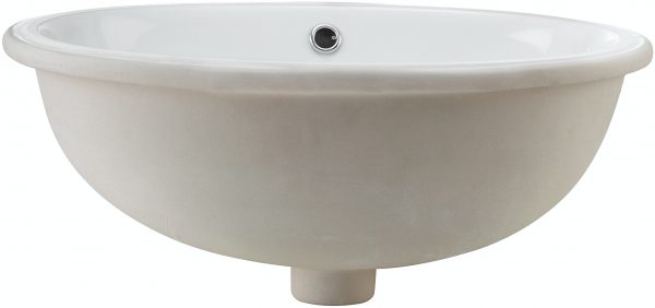 Ancona Basin 570 C/W Fixings White (UM5740UCW)