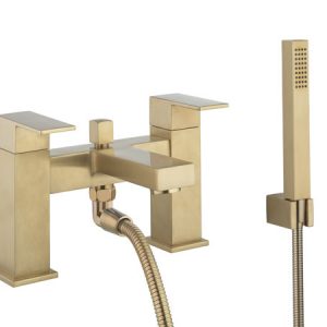 Verge Bath Shower Mixer With Kit Brushed Brass (VR422DF)