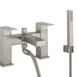 Verge Bath Shower Mixer With Kit Stainless Steel Effect (VR422DV)