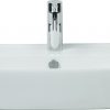 Turin Wall Mounted Basin 500 with Overflow White (WM0017BSCW)
