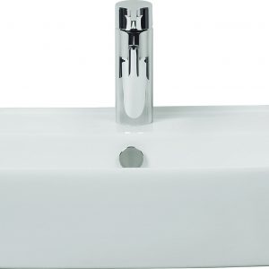 Turin Wall Mounted Basin 500 with Overflow White (WM0017BSCW)