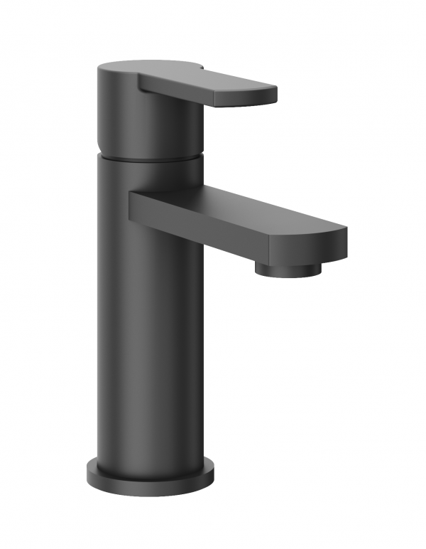 Wisp Basin Monobloc with No Pop-Up Waste Deck Mounted Matt Black (WP110DNM)