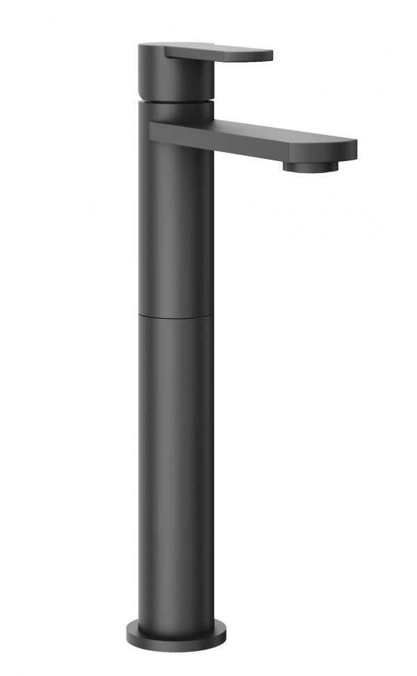 Wisp Basin Tall Monobloc No Pop-Up-Waste Deck Mounted Matt Black (WP112DNM)