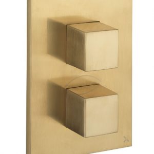 Crossbox WaterSquare/Verge 1 Outlet Trim & Levers Brushed Brass (WSCB1000LBPF)